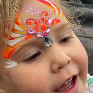 Cute crown facepaint